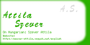 attila szever business card